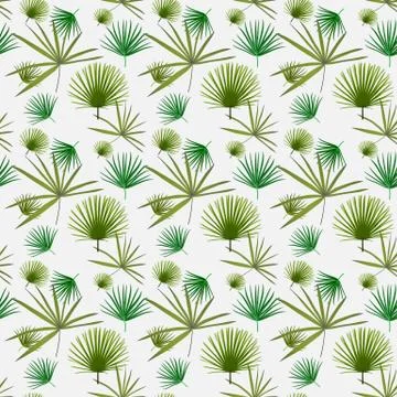 Palm trees seamless pattern. Vector illustration Stock Illustration