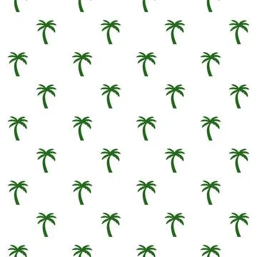 Palm trees, seamless pattern, vector. Stockillustratie
