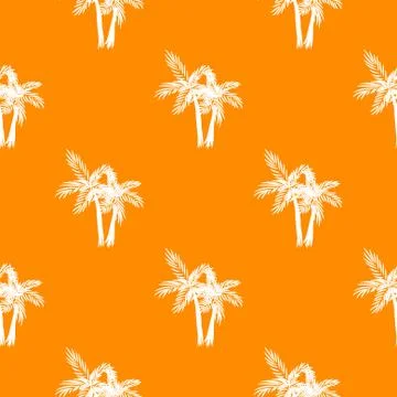 Palm trees seamless vector pattern Illustrazione stock