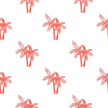 Palm trees seamless vector pattern 스톡 일러스트