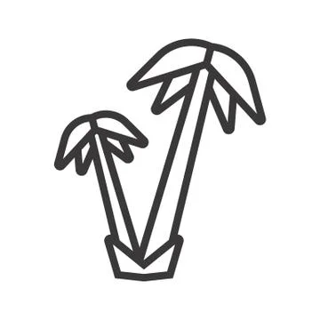 Palm trees vector icon Stock Illustration