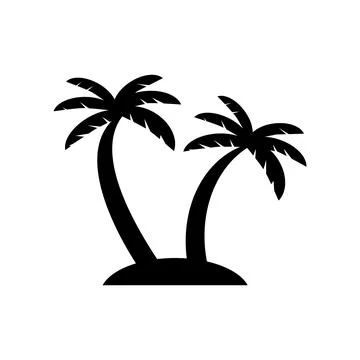 Palm trees, vector illustration. Stock Illustration