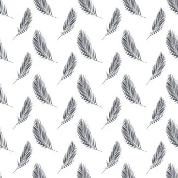 Palm Tropical Leaf Hawaiian Pattern. Vector Stock Illustration