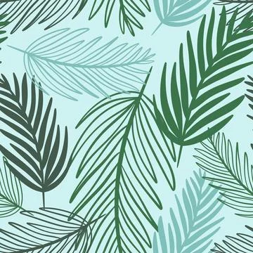 Palm tropical pattern, vector illustration. Ilustração Stock