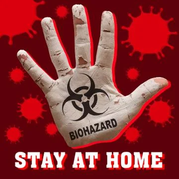 Palm virus  biohazard Stock Photos