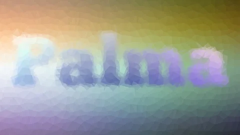 Palma appearing technological tessellated looping animated triangles Video stock 109237106