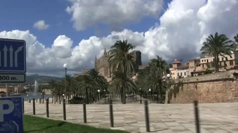 Palma Cathedral Tracking Shot Stock Footage 9271297