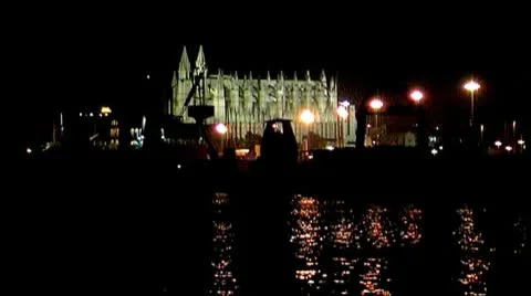 Palma de Majorca - by night - NTSC Stock Footage 8987500