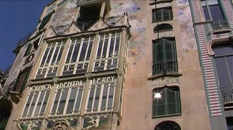Palma de Mallorca - architecture - NTSC Stock Footage 8987726