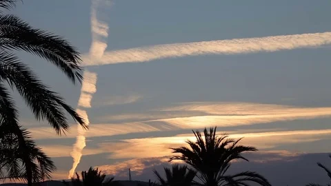 Palma de Mallorca, Evening sky over the city. Stock Footage 80144377