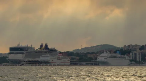 Palma de Mallorca Harbor close up time lapse HD Stock Footage 31907214