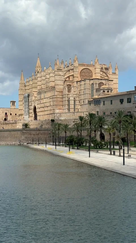 Palma de Mallorca, Spain - 07 28 2025: The Cathedral of Santa Maria of Palma Stock Footage 320840285