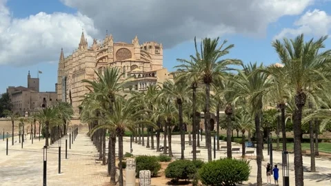 Palma de Mallorca, Spain - 07 28 2025: The Cathedral of Santa Maria of Palma Stock Footage 320840286