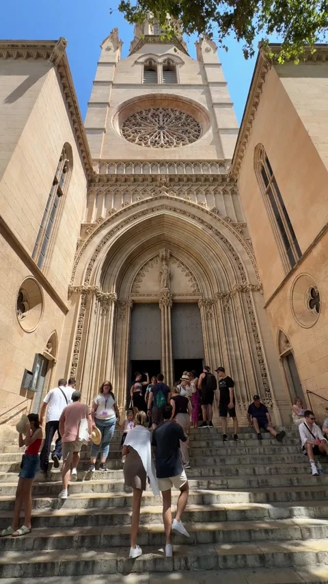 Palma de Mallorca, Spain - 07 26 2025: Exploring Palma, capital of Mallorca Stock Footage 320845867