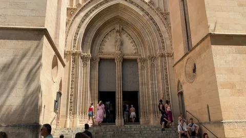 Palma de Mallorca, Spain - 07 26 2025: Exploring Palma, capital of Mallorca Stock Footage 320845868