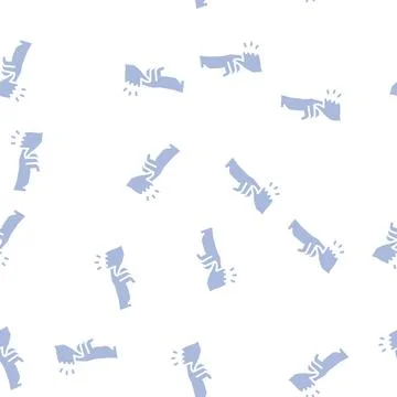 Palmar grasp reflex glyph seamless pattern Illustrazione stock