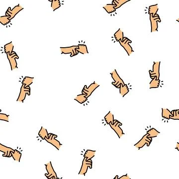 Palmar grasp reflex vector seamless pattern Stock Illustration