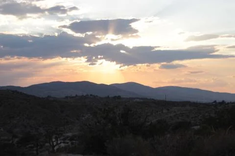 Palmdale Desert Sunset Stock Photos