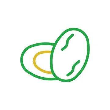 Palmdates element duocolor orange green ramadan illustration Stock Illustration