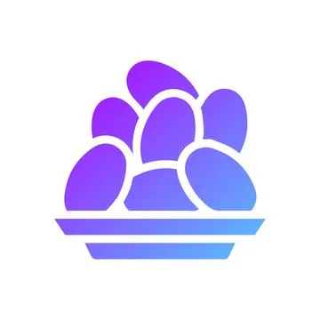 Palmdates element solid blue purple ramadan illustration Stock Illustration