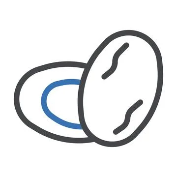Palmdates icon duocolor grey blue colour ramadan symbol perfect. Stock Illustration