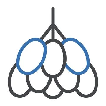 Palmdates icon duocolor grey blue colour ramadan symbol perfect. Stock Illustration