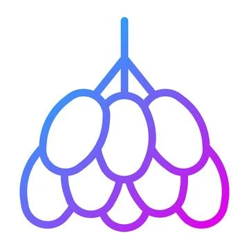 Palmdates icon gradient purple colour ramadan symbol perfect. Stock Illustration
