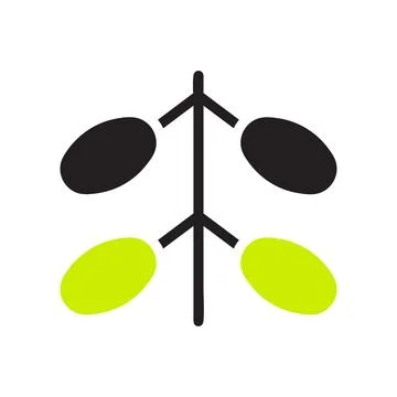 Palmdates icon solid black green colour ramadan symbol illustration perfect. Illustrazione stock