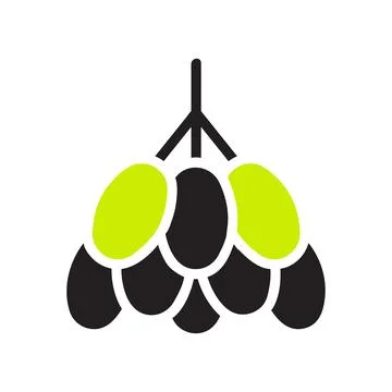 Palmdates icon solid black green colour ramadan symbol illustration perfect. Illustrazione stock