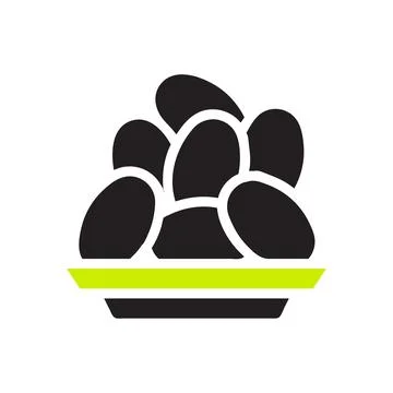 Palmdates icon solid black green colour ramadan symbol illustration perfect. Illustrazione stock