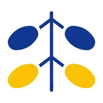 Palmdates icon solid blue yellow colour ramadan symbol perfect. 스톡 일러스트