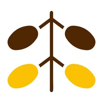Palmdates icon solid brown yellow colour ramadan symbol perfect. 스톡 일러스트