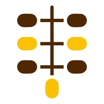 Palmdates icon solid brown yellow colour ramadan symbol perfect. 스톡 일러스트