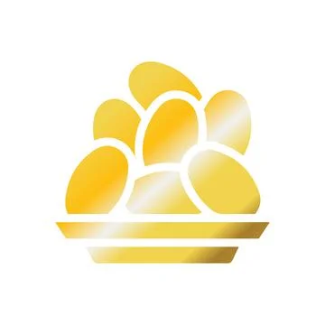 Palmdates icon solid gradient golden colour ramadan symbol illustration per.. Stock Illustration