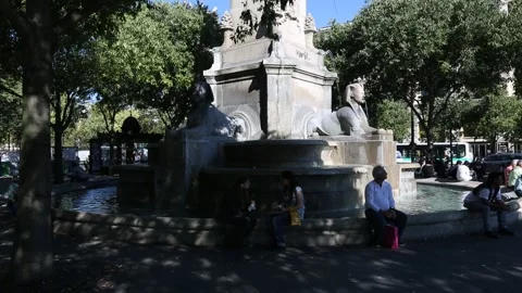 Palmier/Victory Fountain Stock Footage 203290204