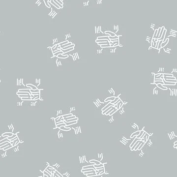 Palmistry astrological line seamless pattern Stock Illustration