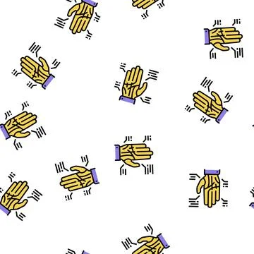 Palmistry astrological vector seamless pattern Stock Illustration