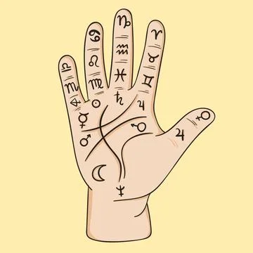 Palmistry concept Stock Illustration