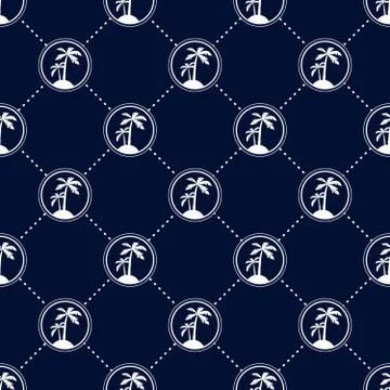 Palms and icons Stock Illustration