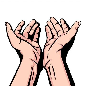 Palms Up Asking or Praying Stock Illustration