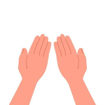 Palms of hands, hand icon vector isolated on white background, illustration Stock Illustration