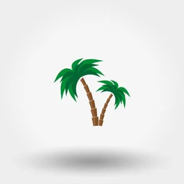 Palms icon. Flat Stock Illustration