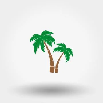 Palms icon. Flat Stock Illustration