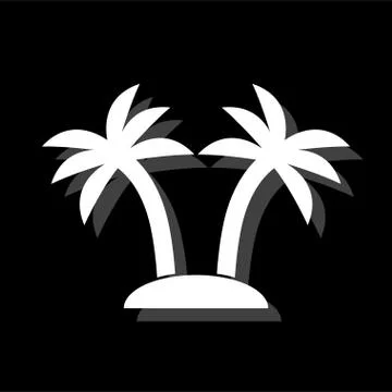 Palms icon flat Stock Illustration