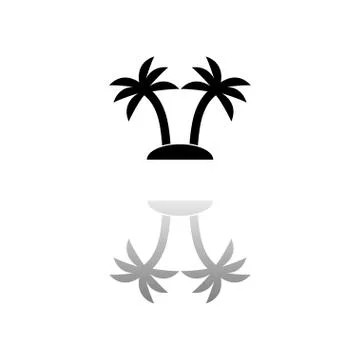 Palms icon flat Illustrazione stock