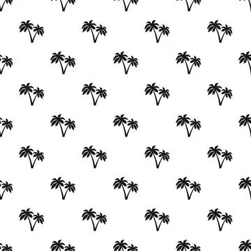 Palms pattern, simple style Stock Illustration