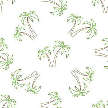 Palms seamless isolated Stock Illustration