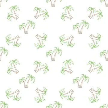 Palms seamless isolated Stock Illustration