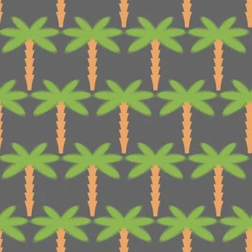 Palms seamless pattern. Background of tropical trees. Vector illustration of  イラスト素材