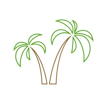 Palms tree isolated Illustrazione stock